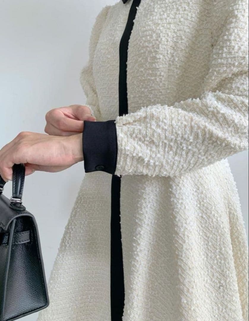 超美品 BIRTHDAYBASH ツイード ワンピース バイカラー