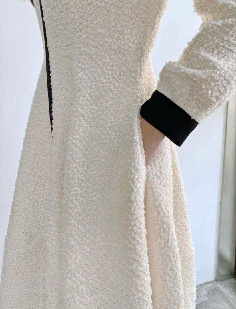 超美品 BIRTHDAYBASH ツイード ワンピース バイカラー