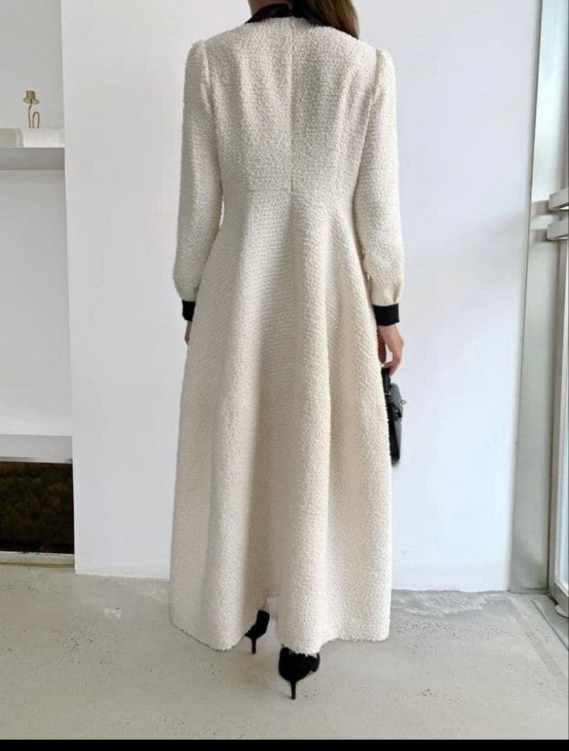 超美品 BIRTHDAYBASH ツイード ワンピース バイカラー