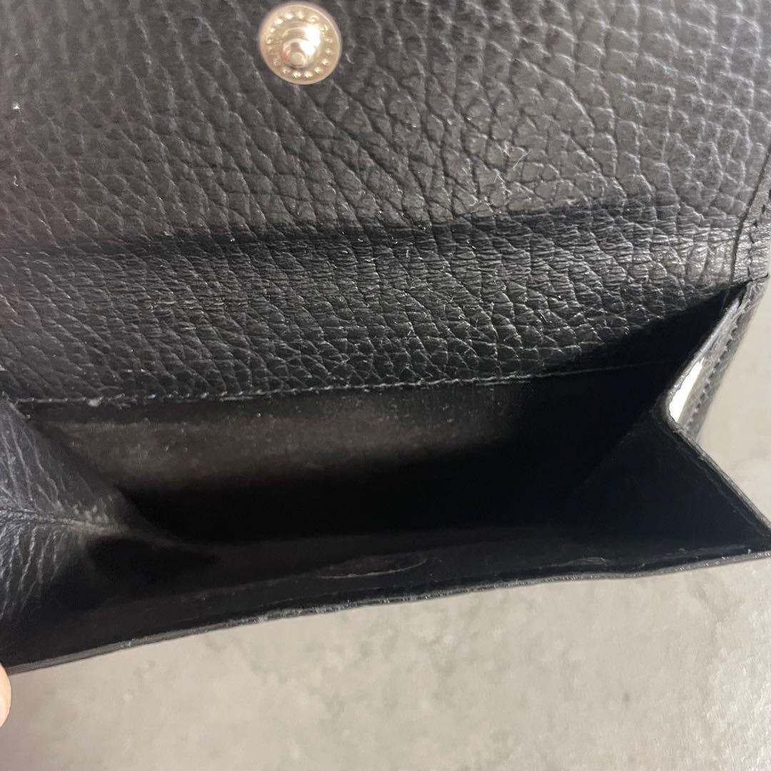 BURBERRY 二つ折り財布 ブラック レザー　ノバチェック