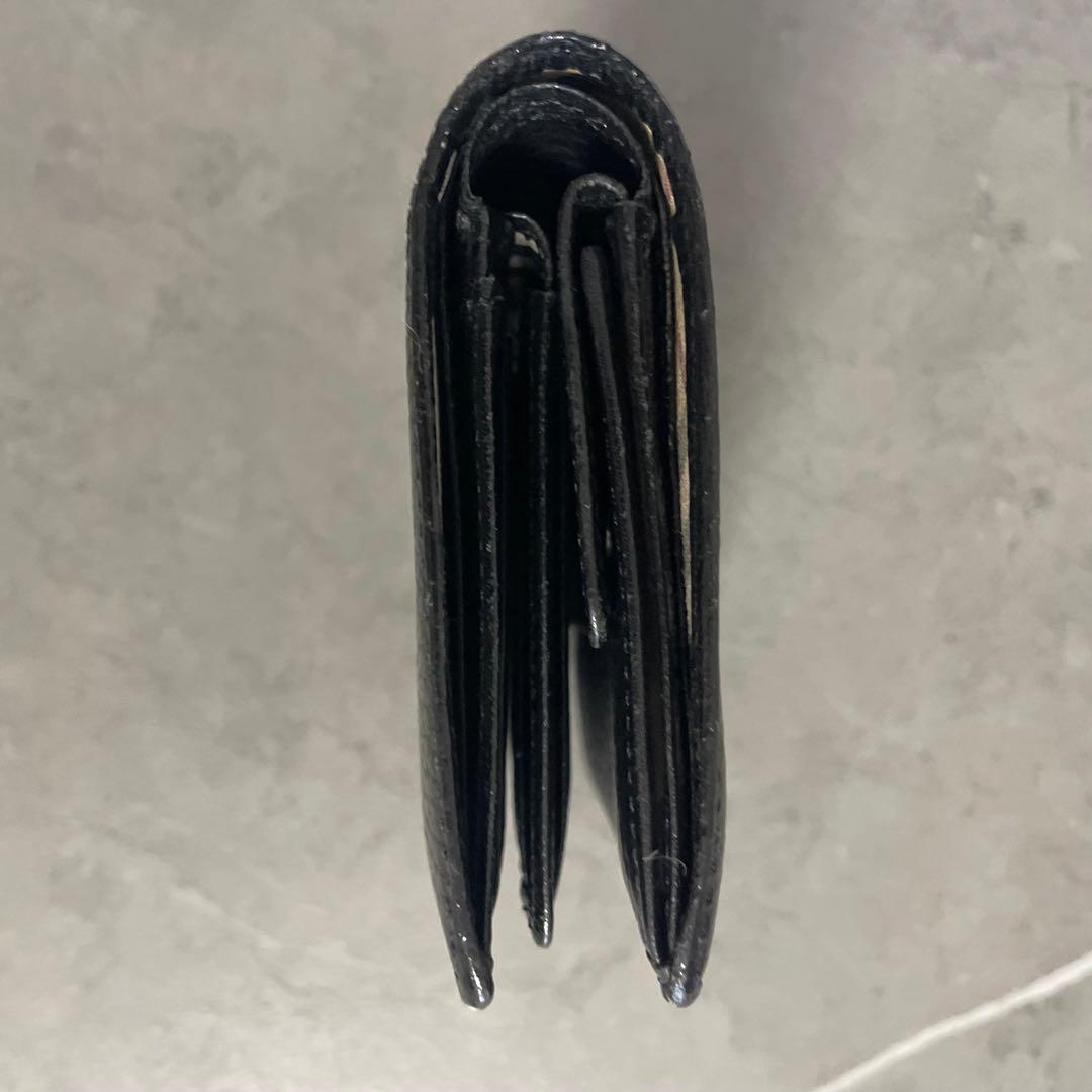 BURBERRY 二つ折り財布 ブラック レザー　ノバチェック