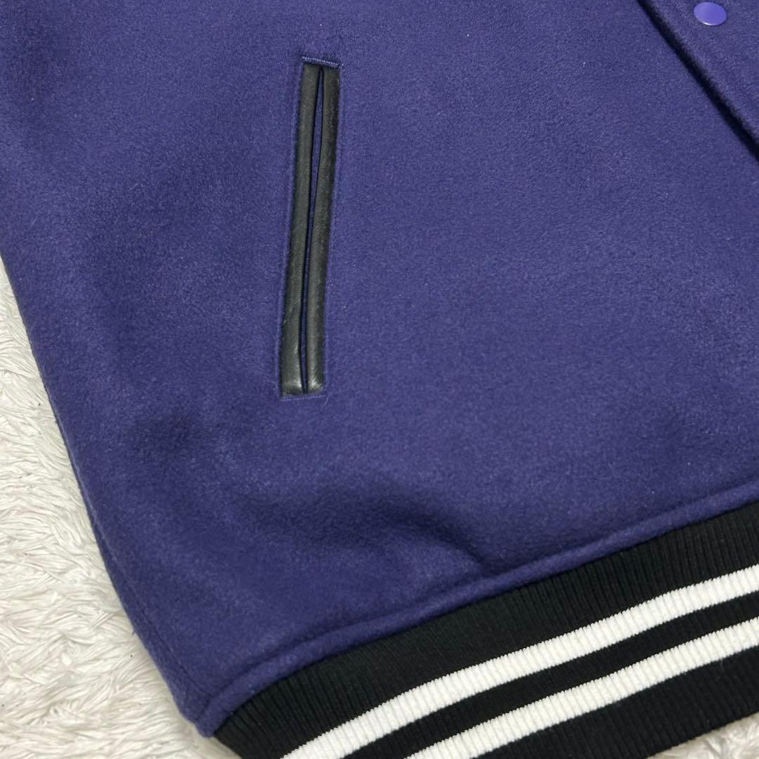 極美品 NBA ロサンゼルス レイカーズ スタジャン ウール レザー切替 XL