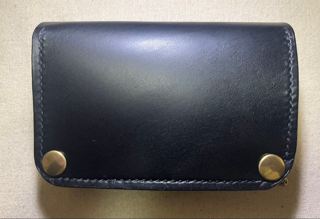 ミドル トラッカーウォレット 姫路レザー タンニン鞣し ギターピックポケット付き
