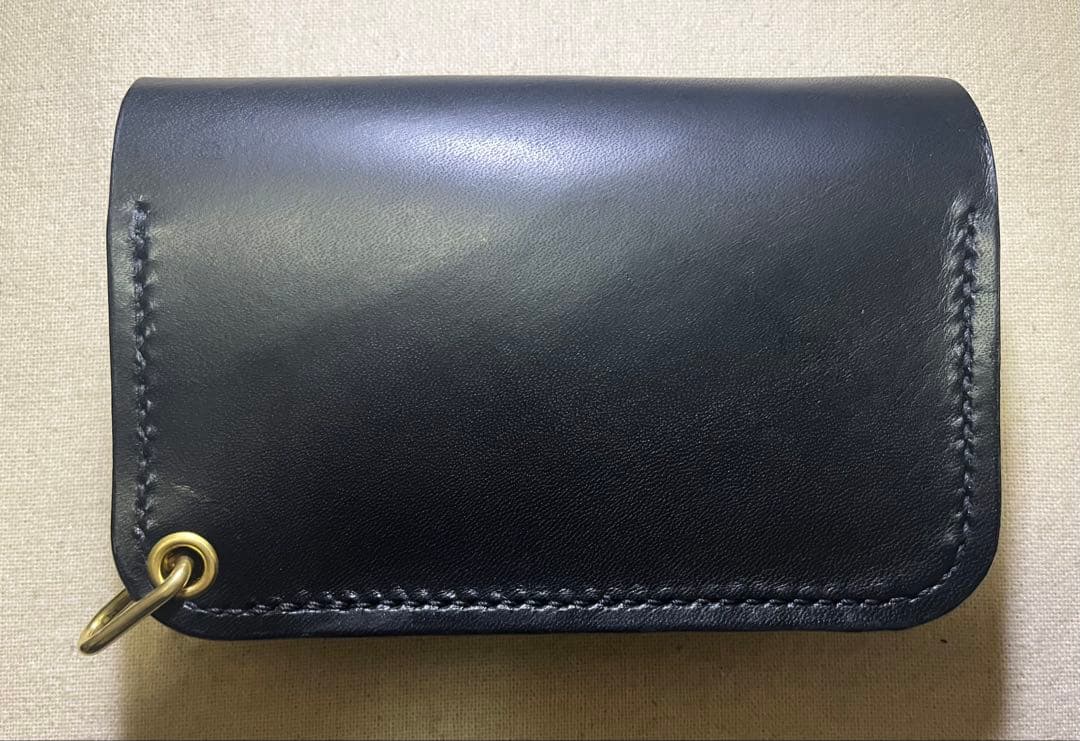 ミドル トラッカーウォレット 姫路レザー タンニン鞣し ギターピックポケット付き