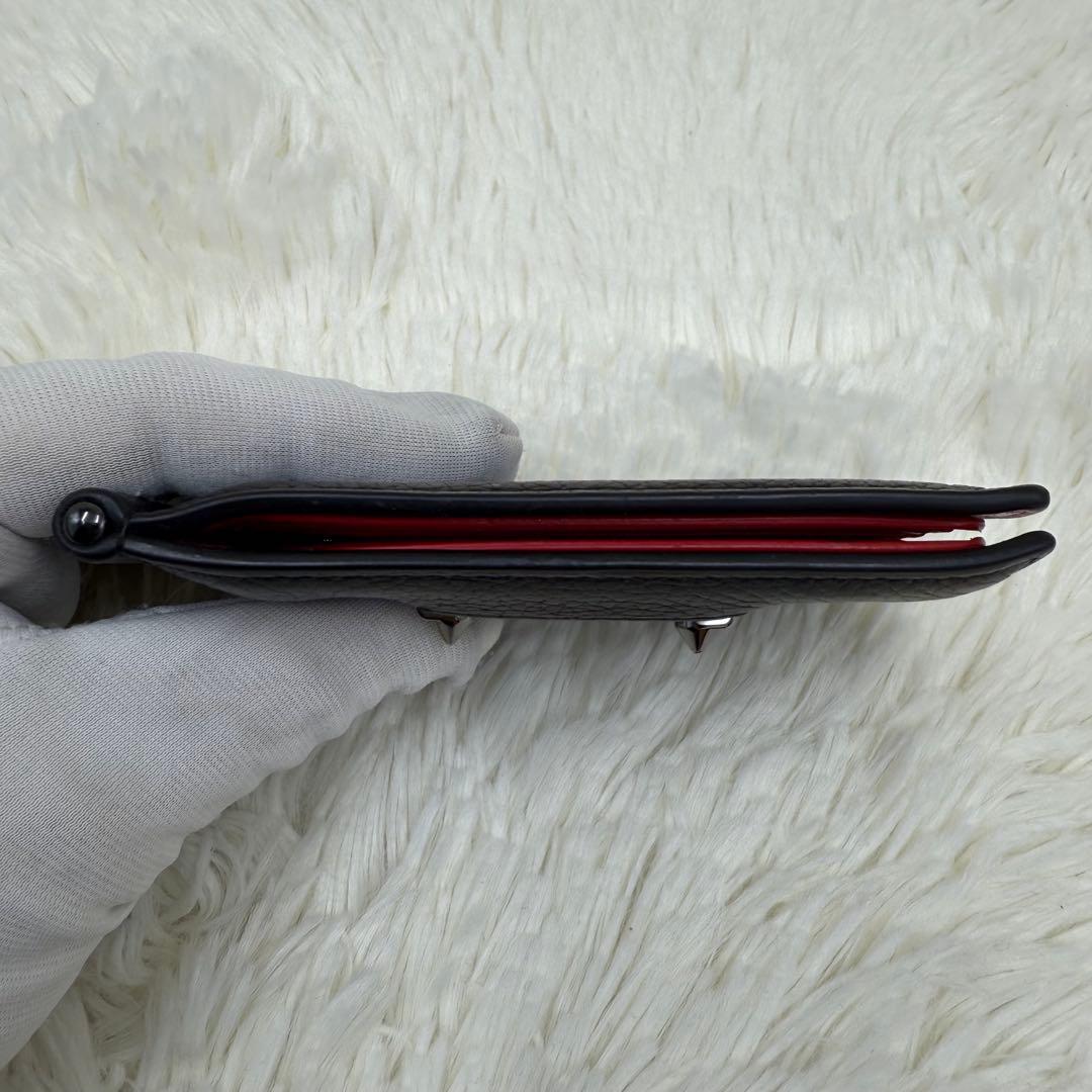 ✨美品✨ クリスチャンルブタン マネークリップ ブラック スタッズ ロゴ レザー