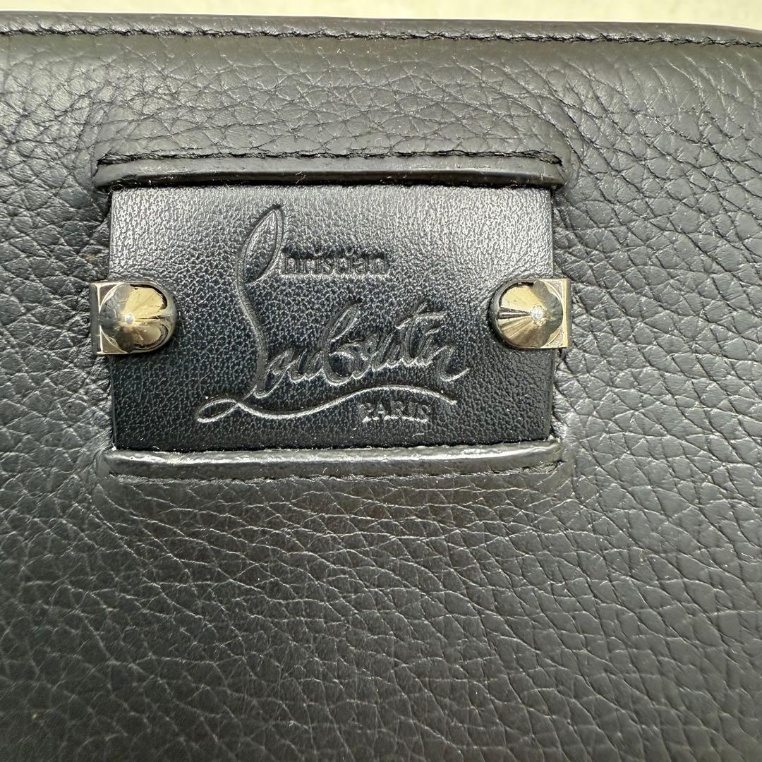 ✨美品✨ クリスチャンルブタン マネークリップ ブラック スタッズ ロゴ レザー