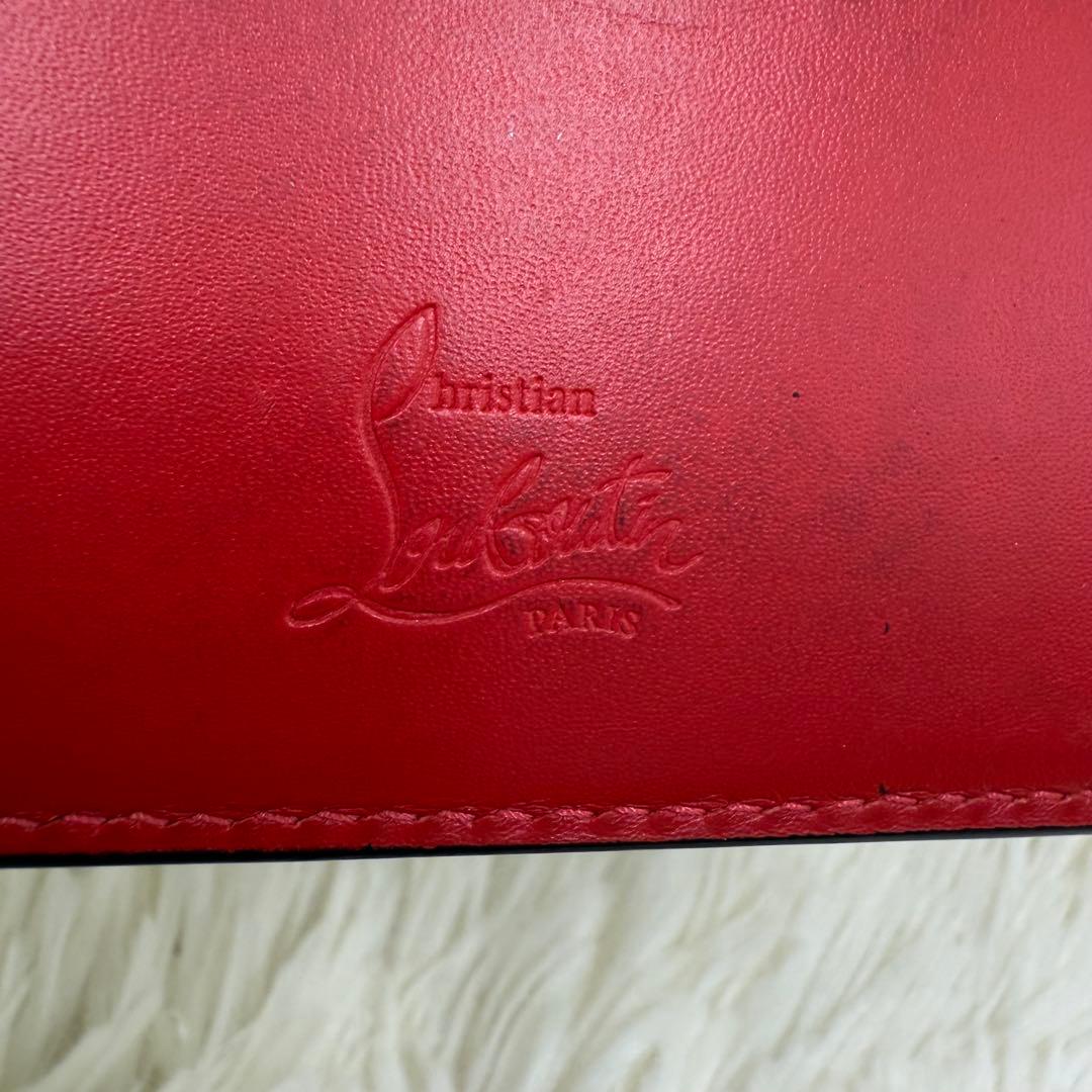 ✨美品✨ クリスチャンルブタン マネークリップ ブラック スタッズ ロゴ レザー