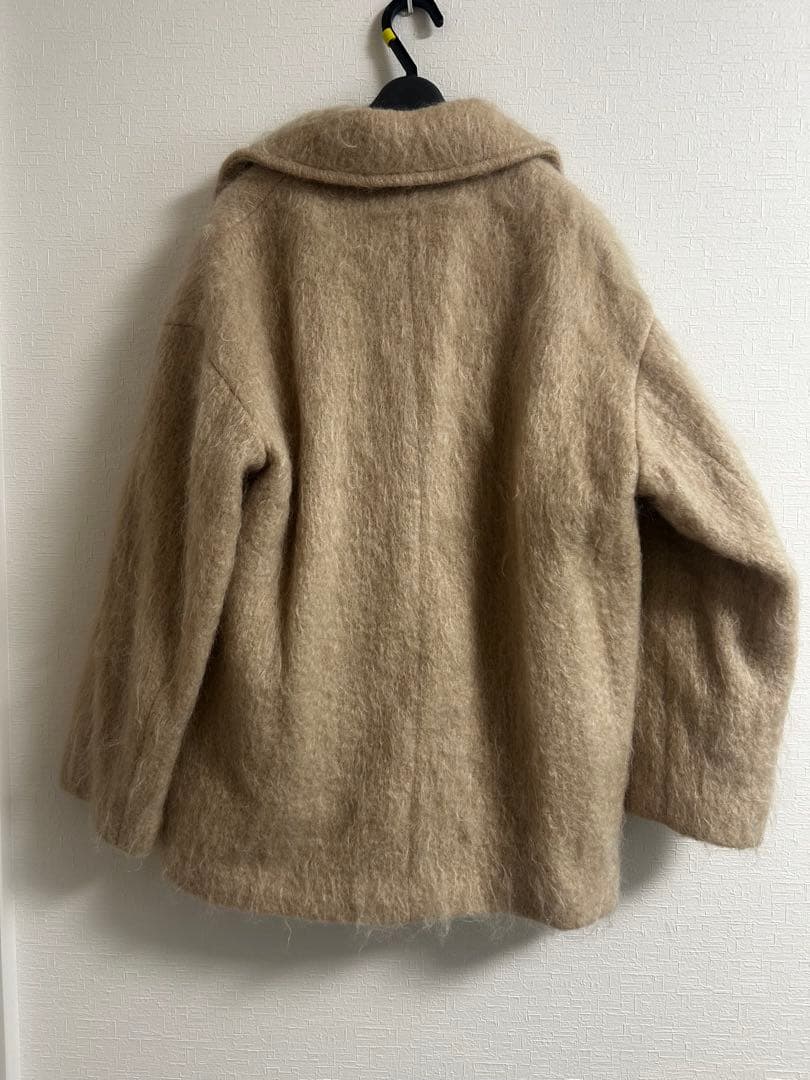 モヘヤミックスシャギーショートコート