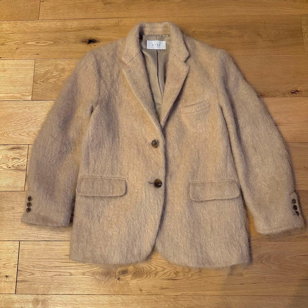 ETRE TOKYO モヘアシャギージャケット ベージュ