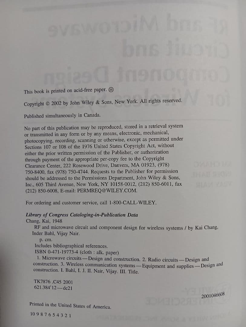 洋書 RF and Microwave Circuit Design for