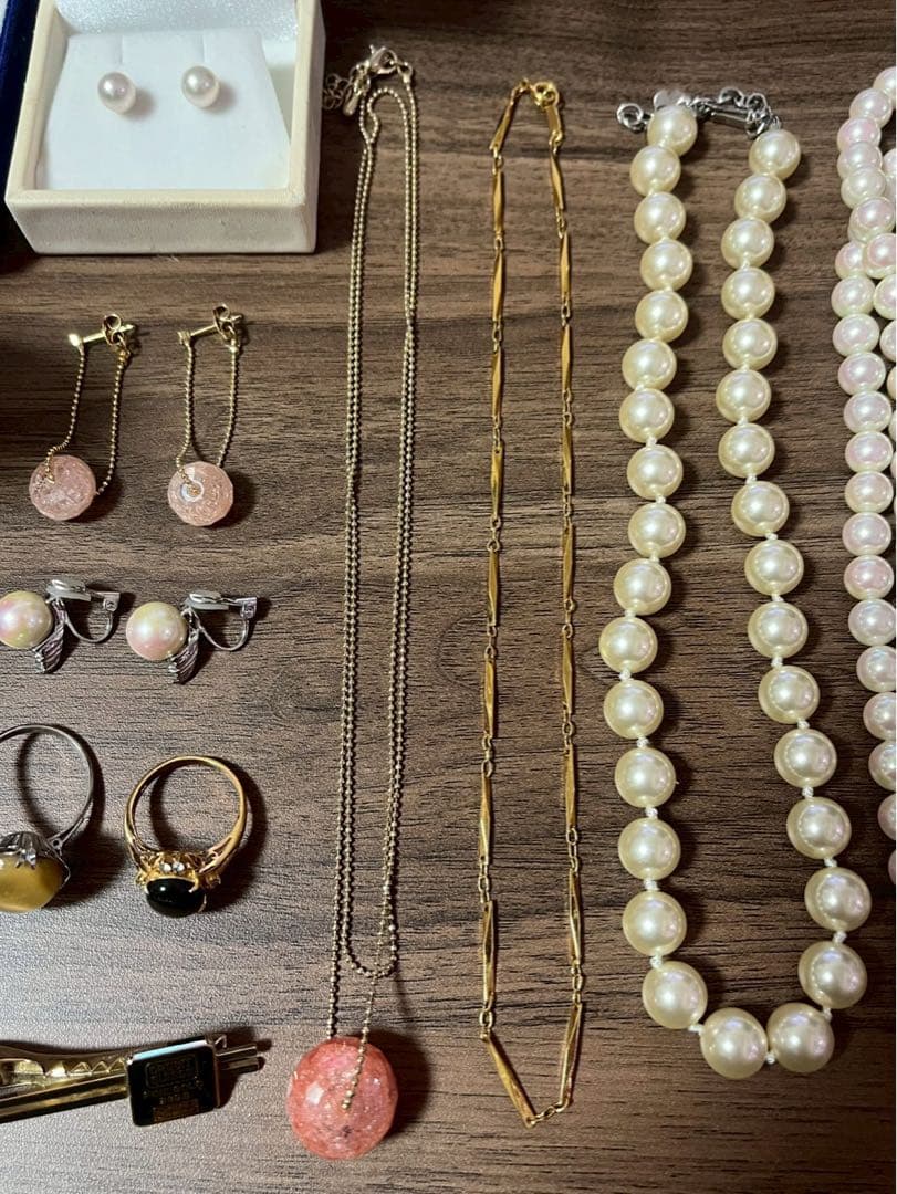 3★遺品整理★パールネックレス★指輪★カフスなど