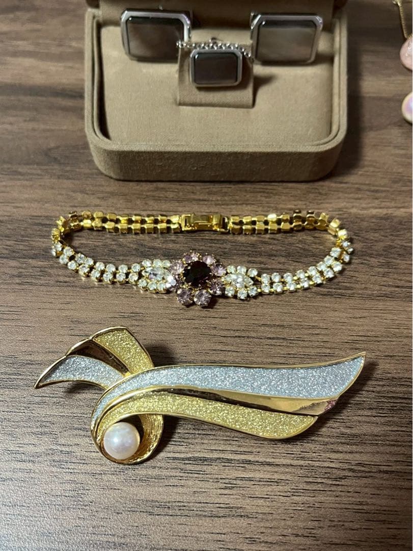 3★遺品整理★パールネックレス★指輪★カフスなど