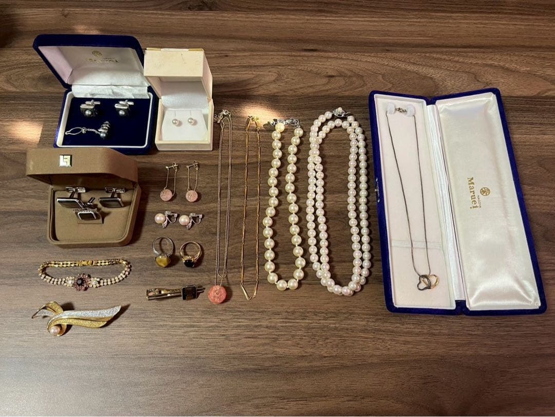 3★遺品整理★パールネックレス★指輪★カフスなど