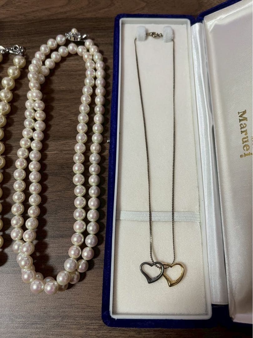 3★遺品整理★パールネックレス★指輪★カフスなど