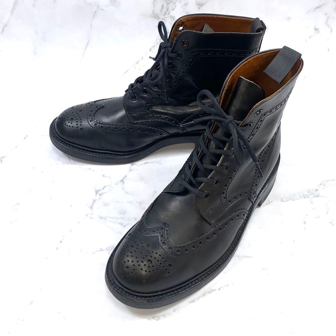 【美品】アルフレッドサージェント カントリーブーツ メダリオン 英国製 UK9