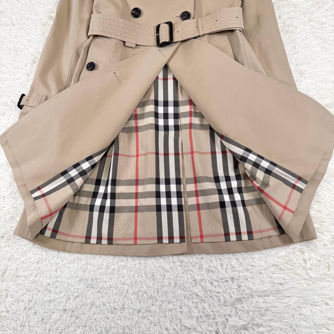 大きい バーバリー ケンジントン トレンチコート ロング メガチェック XL