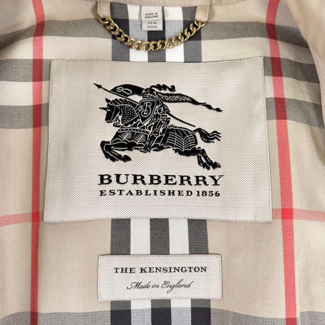 大きい バーバリー ケンジントン トレンチコート ロング メガチェック XL