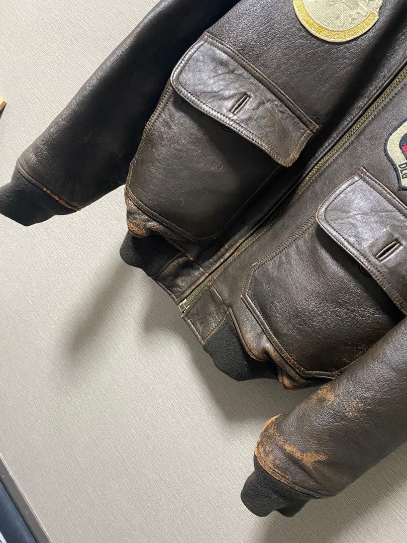 A*n様 AVIREX G-1レザー フライトジャケット パッチ付き