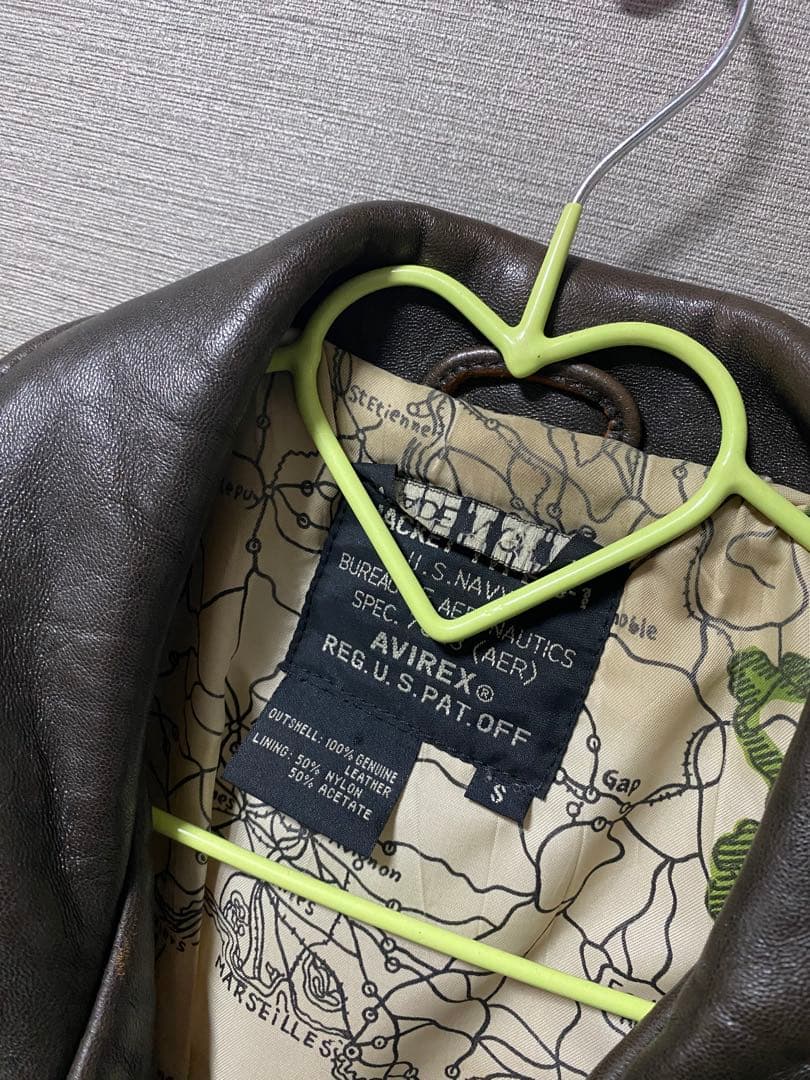 A*n様 AVIREX G-1レザー フライトジャケット パッチ付き