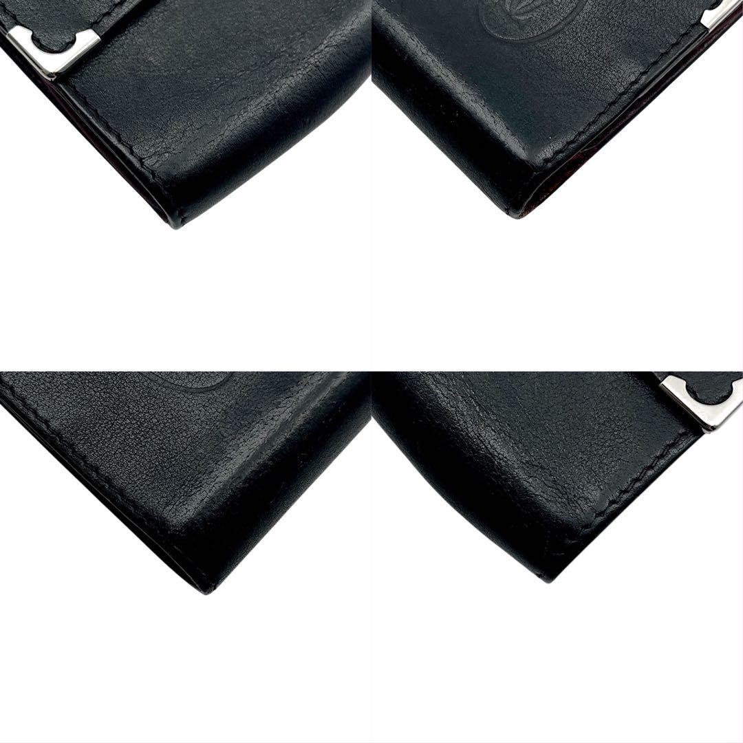 【美品】 Cartier カルティエ シガレットケース　黒　ブラック　レザー