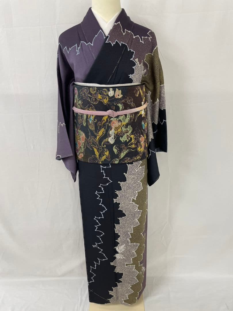 お見分け済　新品未使用　正絹袷　叩き染　染め分け訪問着単品