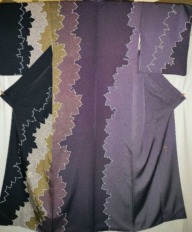 お見分け済　新品未使用　正絹袷　叩き染　染め分け訪問着単品