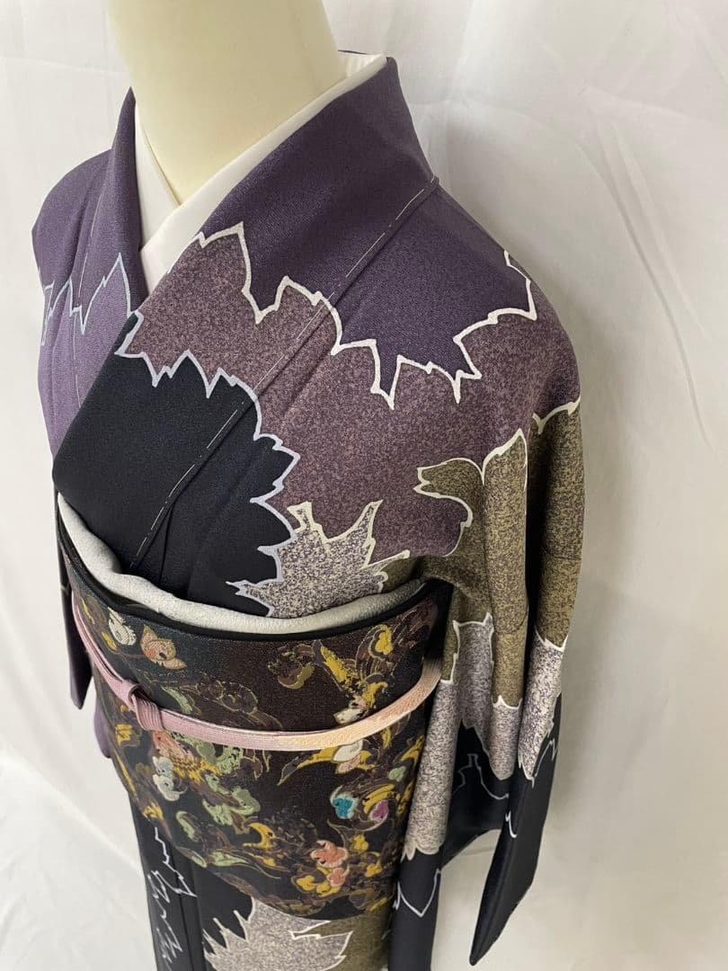 お見分け済　新品未使用　正絹袷　叩き染　染め分け訪問着単品