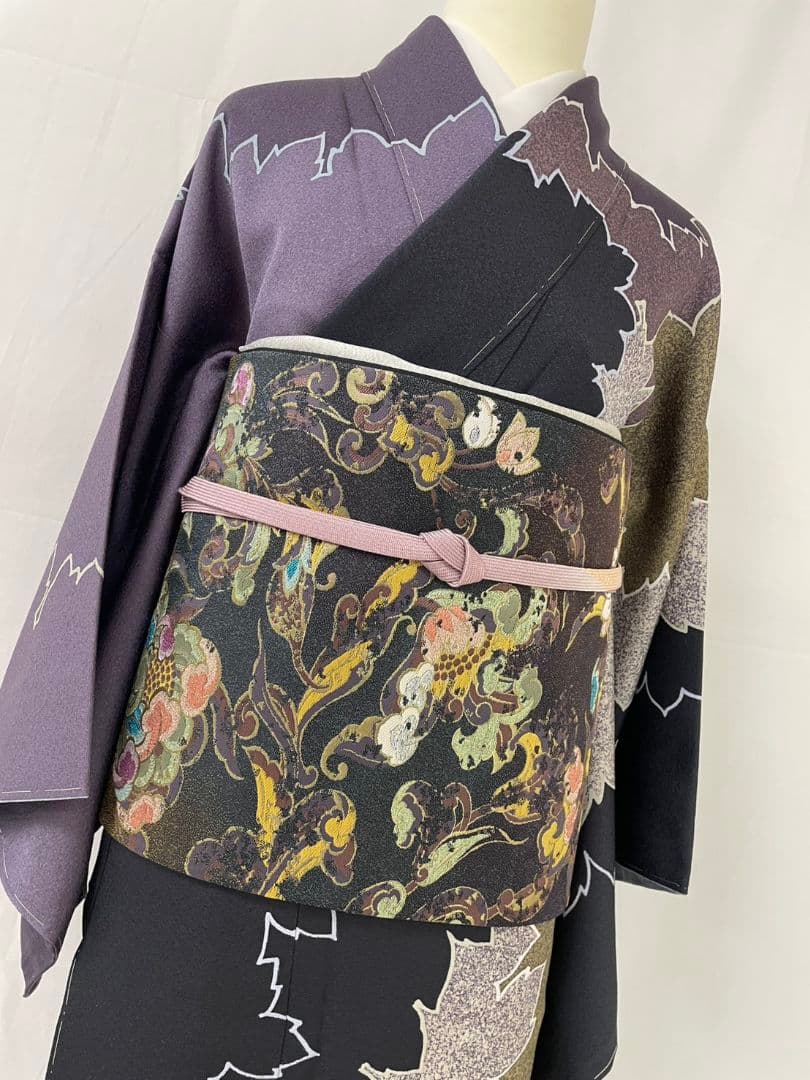 お見分け済　新品未使用　正絹袷　叩き染　染め分け訪問着単品