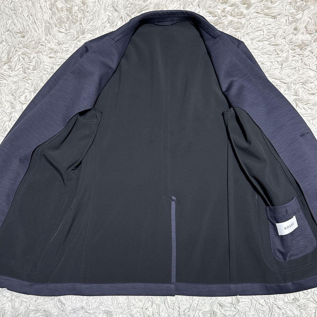《美品》AOURE アウール セットアップ XL ネイビー 極ストレッチ 軽量