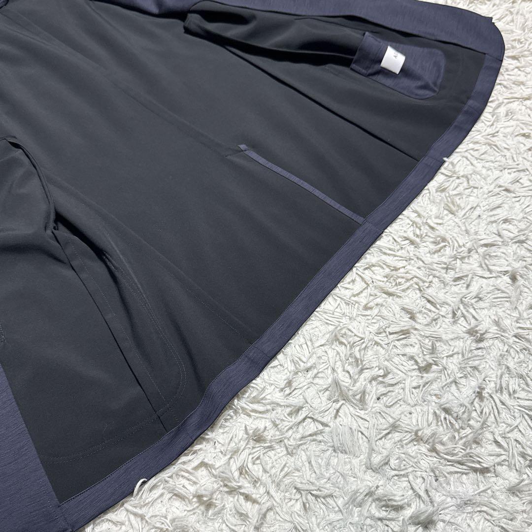 《美品》AOURE アウール セットアップ XL ネイビー 極ストレッチ 軽量
