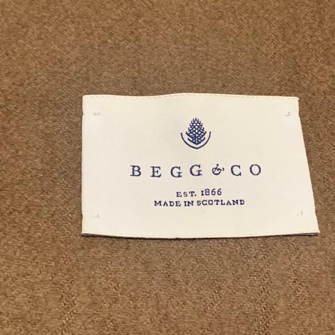 ★BEGG&CO カシミヤ ストール マフラー ブラウン 大判★