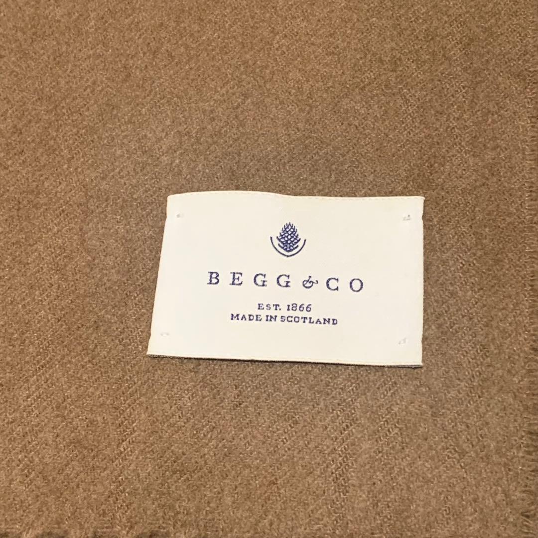 ★BEGG&CO カシミヤ ストール マフラー ブラウン 大判★