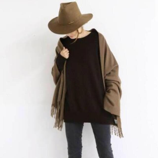 ★BEGG&CO カシミヤ ストール マフラー ブラウン 大判★