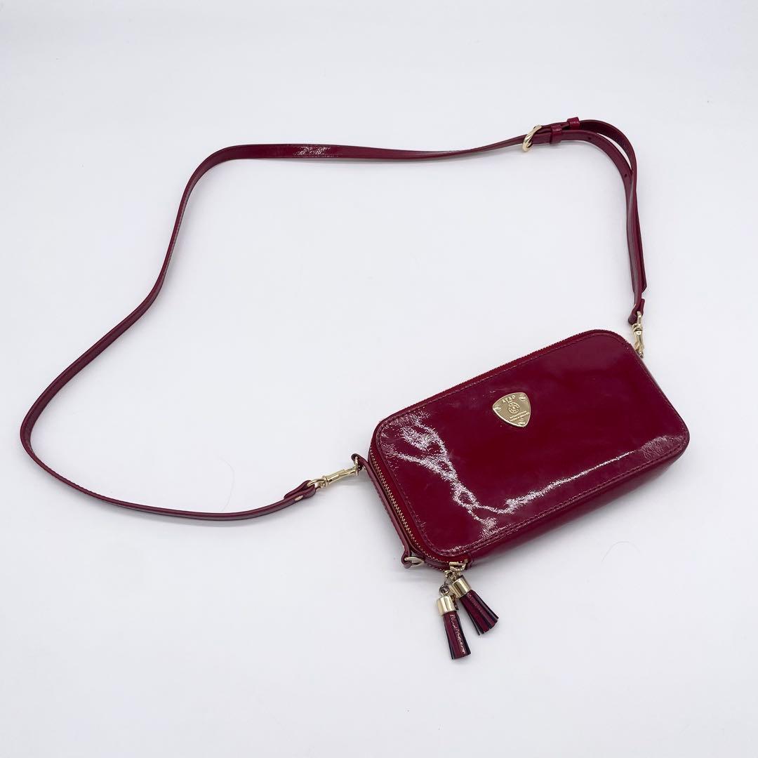 ATAO アミュレットケリー ショルダーバッグ　スマホ入れ　長財布 ルビー　赤