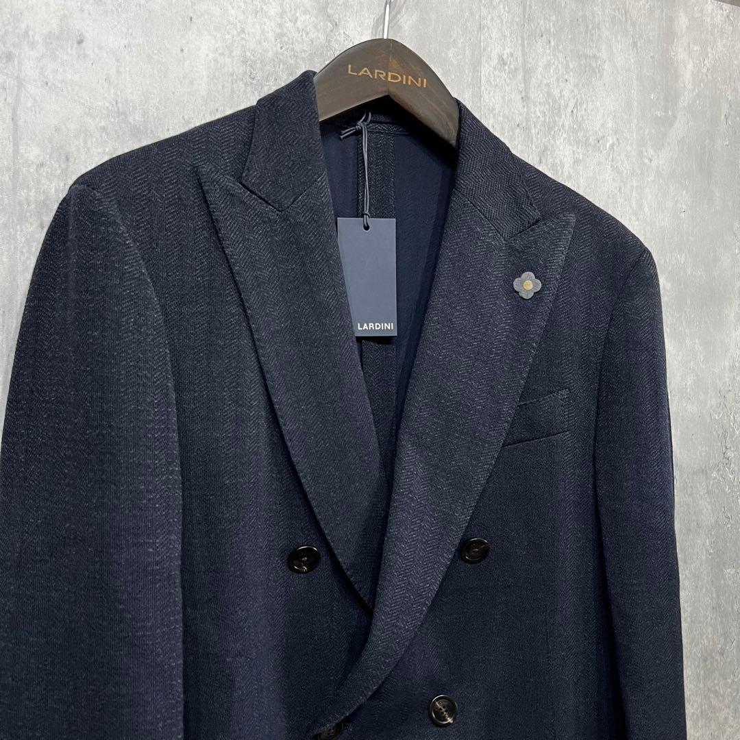 【新品定価15万】LARDINI　ダブルブレステッド テーラードジャケット　52