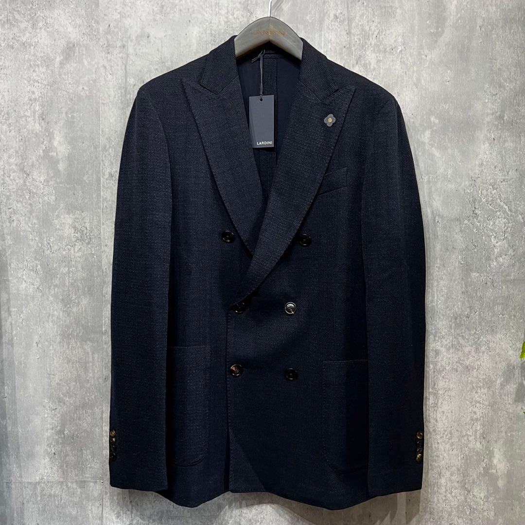 【新品定価15万】LARDINI　ダブルブレステッド テーラードジャケット　52