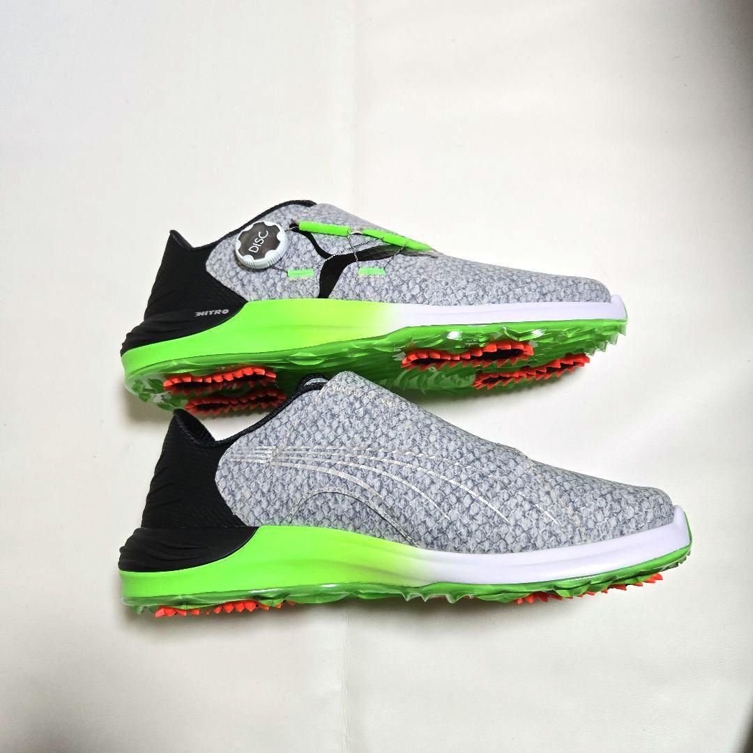 【新品】プーマ ゴルフシューズ ファントムキャット ニトロディスク 27㌢グレー