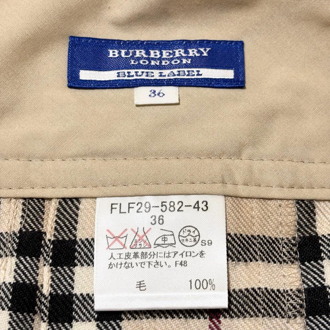 ✨極美品✨バーバリーブルーレーベル ミニスカート プリーツ ベルトノバチェック