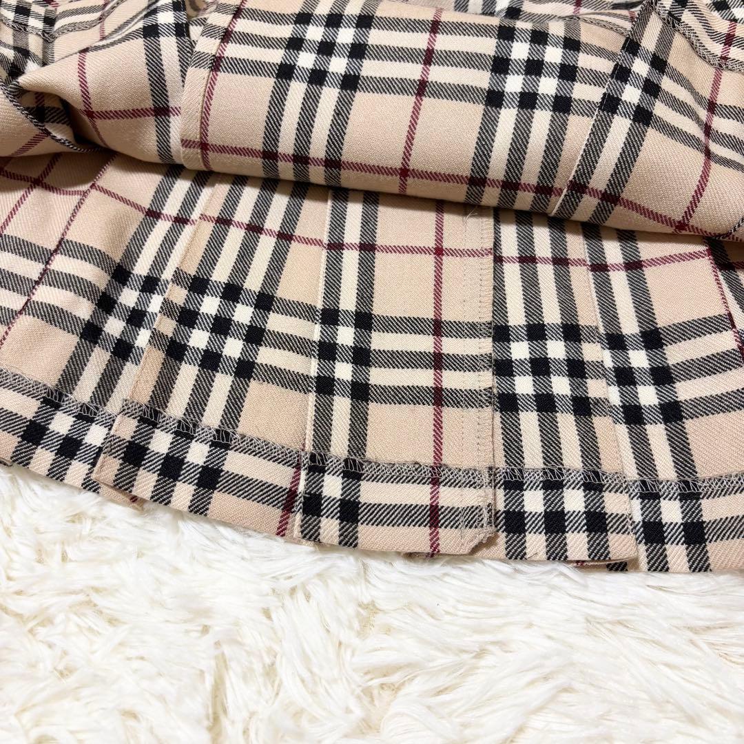✨極美品✨バーバリーブルーレーベル ミニスカート プリーツ ベルトノバチェック