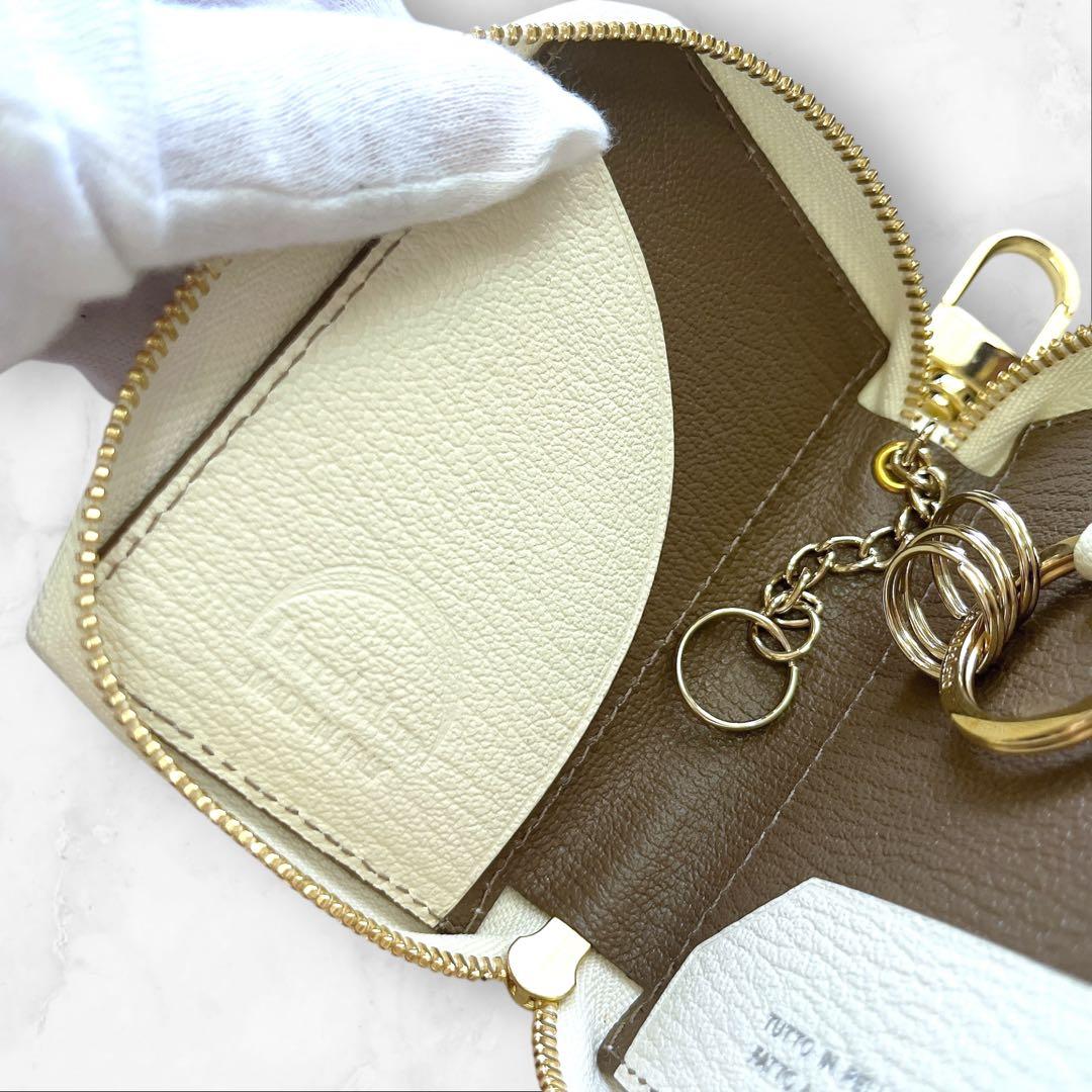 【未使用★現行品】ラコバレーノ スマートWキーケース オフホワイト