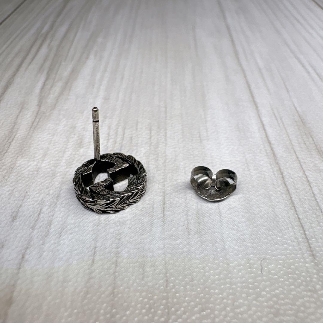 美品✨ GUCCI ピアス アラベスク インターロッキング GG 片耳 シルバー