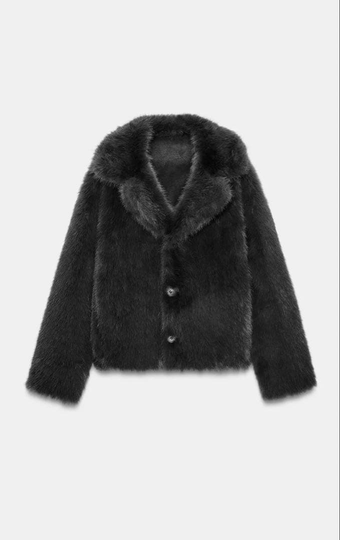 ZARA リバーシブル　ショートフェイクファーコート　S 新品