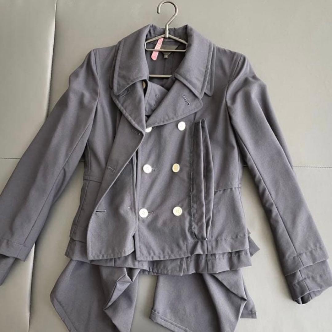 コムデギャルソン　ネイビー　変形テーラードジャケット