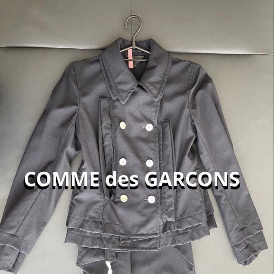 コムデギャルソン　ネイビー　変形テーラードジャケット
