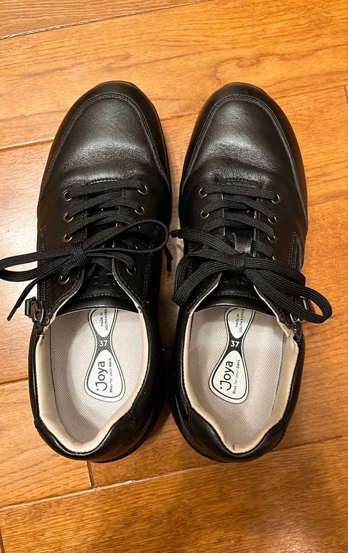 お値下げ☆Joyaジョーヤサイドジップ付きレザー コンフォートシューズ23.5