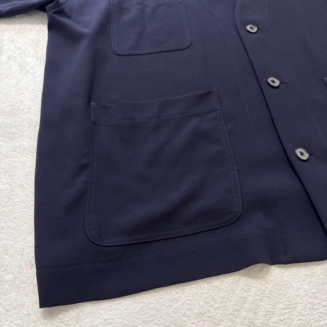 新品 ユナイテッドトウキョウ ジョーゼットノーカラージャケット 2 伸縮性 薄手