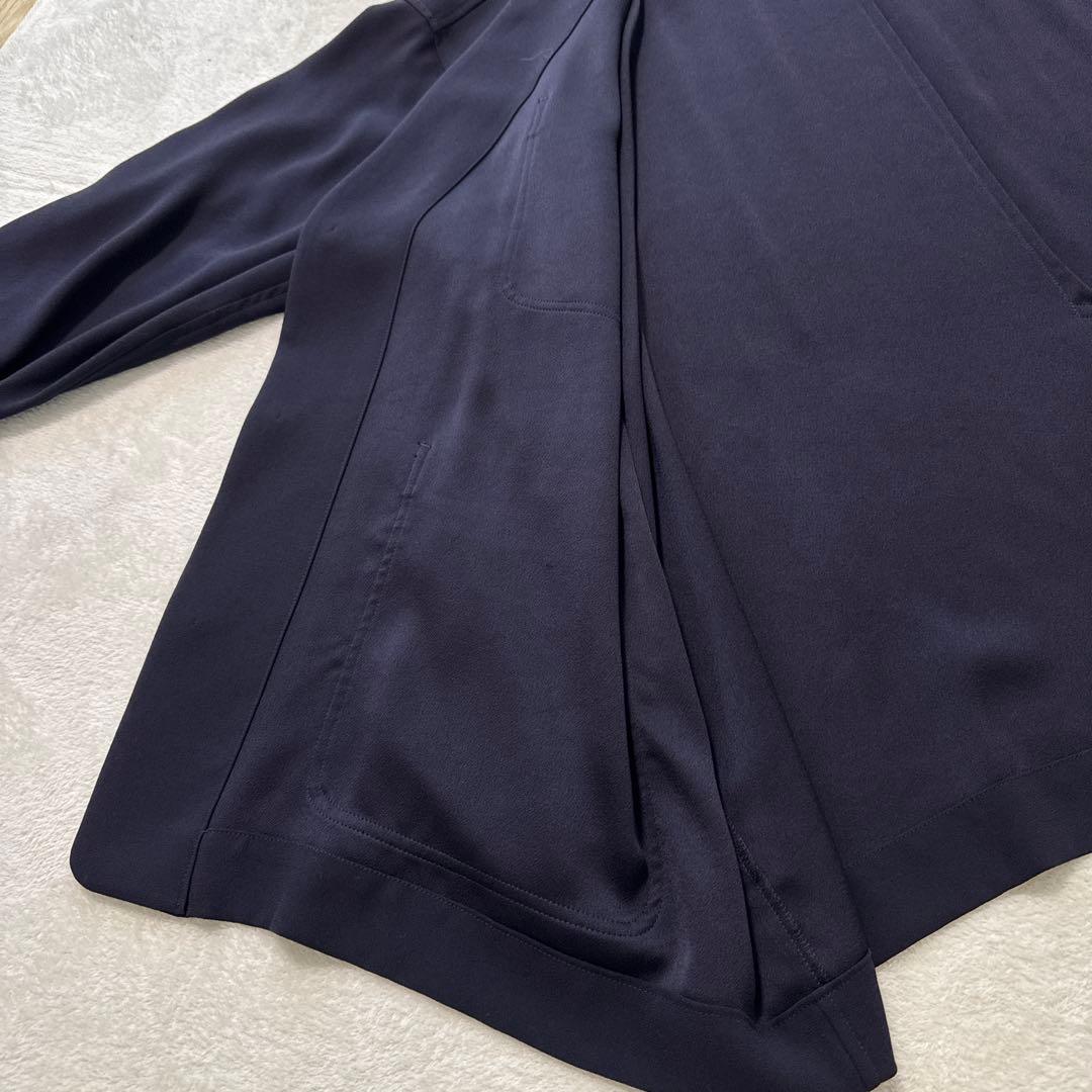 新品 ユナイテッドトウキョウ ジョーゼットノーカラージャケット 2 伸縮性 薄手