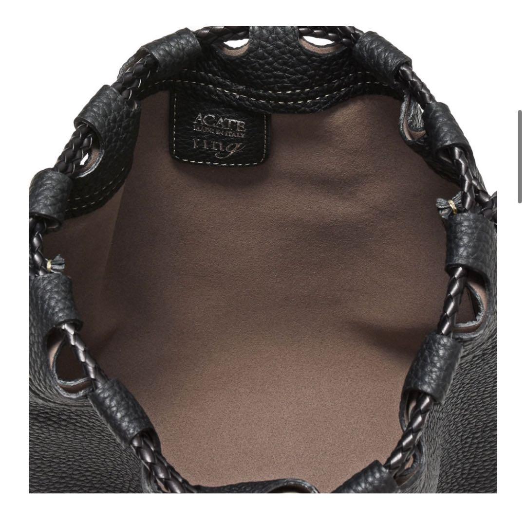 ACATE ring別注 KOHILO 巾着バッグ（くろすけ）