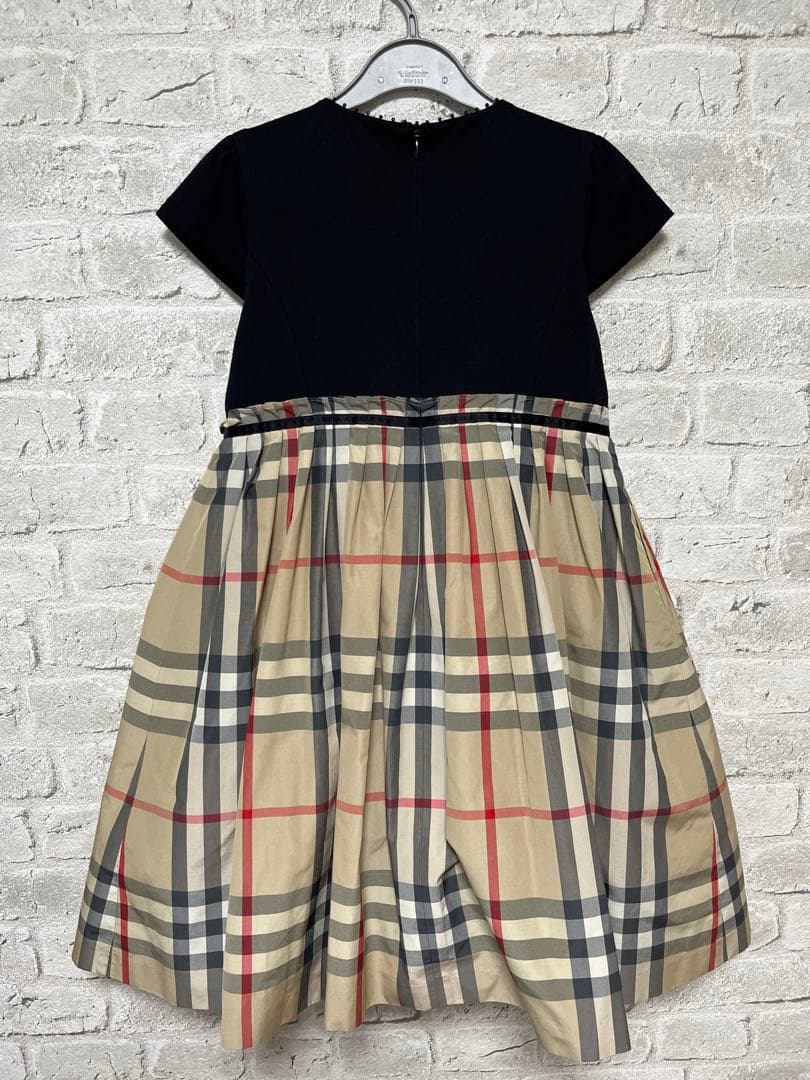 バーバリー ドッキングノバチェックワンピース　チュールスカート　130cm
