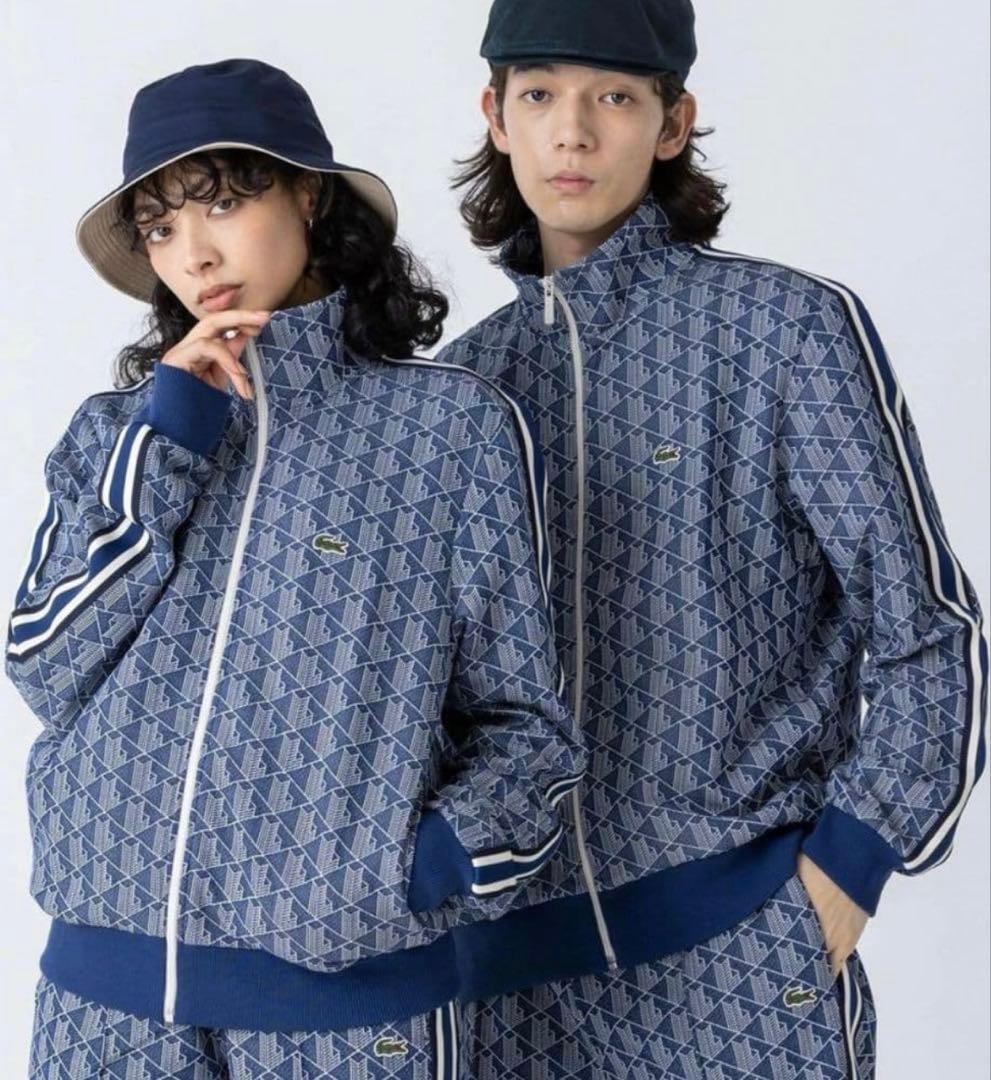 LACOSTE モノグラムジャカードトラックジャケット L